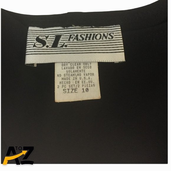 Women's S.L. Fashions Sleeveless Black Dress Size 10 - Picture 6 of 8